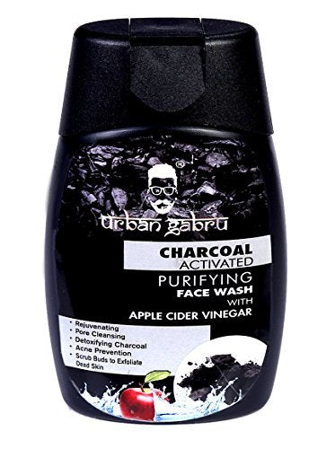 UrbanGabru Charcoal Peel Off Mask, 120g & UrbanGabru Charcoal Face Wash with Apple Cider Vinegar for Pimple/Acne control and clear Glowing Ski